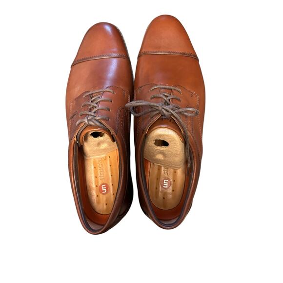 Clarks Unstructured Brown Leather Oxford Dress Shoe Men’s Comfort Lace Up 10-1/2 main image 4